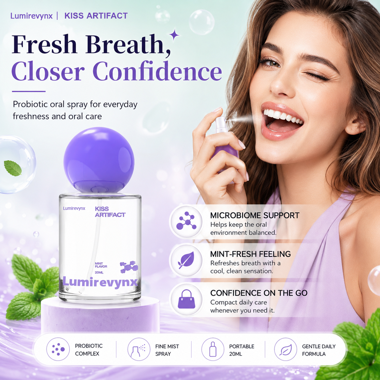 Lumirevynx fresh breath oral spray